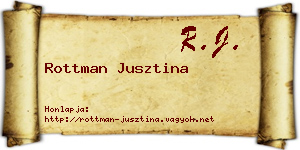 Rottman Jusztina névjegykártya