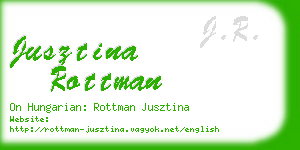 jusztina rottman business card